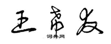 曾慶福王希友草書個性簽名怎么寫