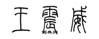 陳墨王震威篆書個性簽名怎么寫