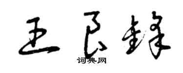 曾慶福王良鋒草書個性簽名怎么寫