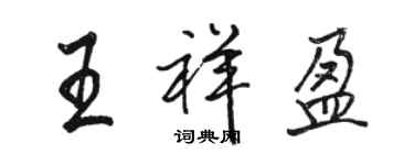 駱恆光王祥盈行書個性簽名怎么寫