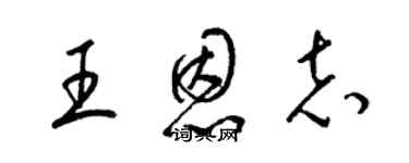 梁錦英王恩志草書個性簽名怎么寫