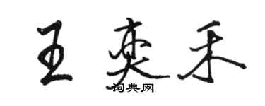 駱恆光王奕禾行書個性簽名怎么寫