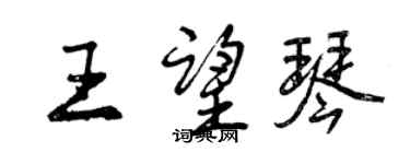 曾慶福王望琴行書個性簽名怎么寫