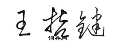 駱恆光王哲鍵草書個性簽名怎么寫