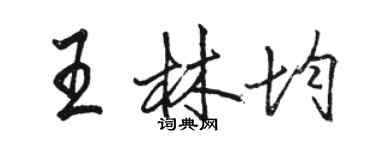 駱恆光王林均行書個性簽名怎么寫