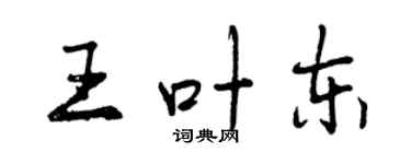 曾慶福王葉東行書個性簽名怎么寫