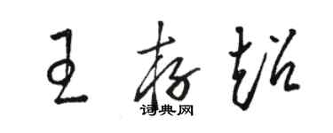 駱恆光王存超草書個性簽名怎么寫