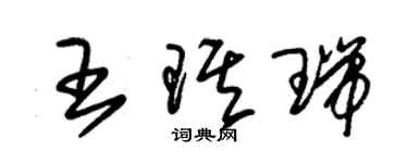 朱錫榮王琪瑞草書個性簽名怎么寫