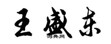 胡問遂王盛東行書個性簽名怎么寫