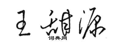 駱恆光王甜源草書個性簽名怎么寫