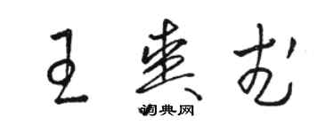 駱恆光王爽武草書個性簽名怎么寫