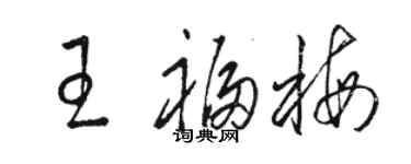 駱恆光王福梅草書個性簽名怎么寫