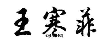 胡問遂王寒菲行書個性簽名怎么寫