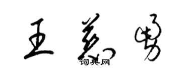梁錦英王慈勇草書個性簽名怎么寫