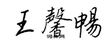 王正良王馨暢行書個性簽名怎么寫