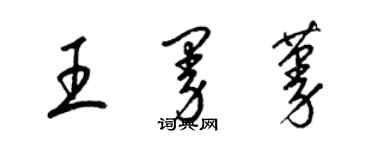 梁錦英王曼蔓草書個性簽名怎么寫