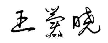 曾慶福王冀曉草書個性簽名怎么寫