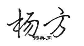 駱恆光楊方行書個性簽名怎么寫