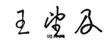 駱恆光王望及草書個性簽名怎么寫