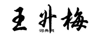 胡問遂王升梅行書個性簽名怎么寫