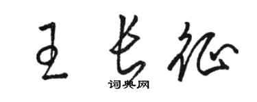 駱恆光王長征草書個性簽名怎么寫