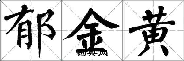 翁闓運鬱金黃楷書怎么寫