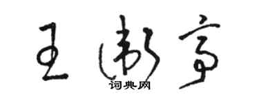 駱恆光王衛亭草書個性簽名怎么寫