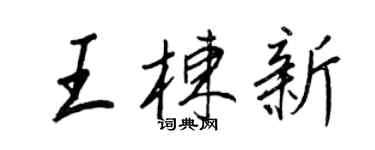 王正良王棟新行書個性簽名怎么寫