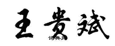 胡問遂王貴斌行書個性簽名怎么寫