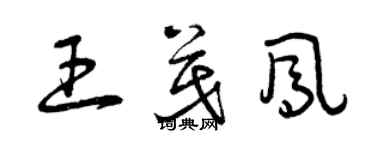 曾慶福王茂鳳草書個性簽名怎么寫