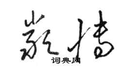 駱恆光嚴博草書個性簽名怎么寫