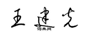 梁錦英王建光草書個性簽名怎么寫