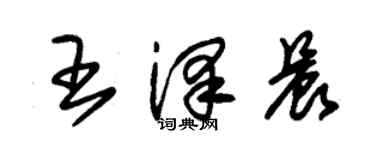 朱錫榮王澤晨草書個性簽名怎么寫