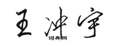 駱恆光王沖宇行書個性簽名怎么寫