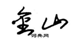 朱錫榮金山草書個性簽名怎么寫