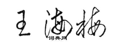 駱恆光王海梅草書個性簽名怎么寫