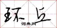 段相林環丘行書怎么寫