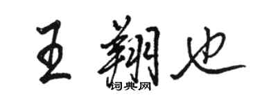 駱恆光王翔也行書個性簽名怎么寫