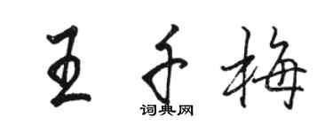 駱恆光王千梅行書個性簽名怎么寫