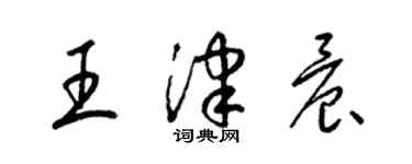 梁錦英王津晨草書個性簽名怎么寫