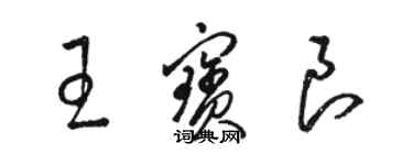 駱恆光王寶良草書個性簽名怎么寫