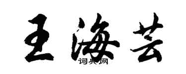 胡問遂王海芸行書個性簽名怎么寫