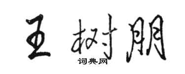 駱恆光王樹朋行書個性簽名怎么寫