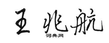 駱恆光王兆航行書個性簽名怎么寫