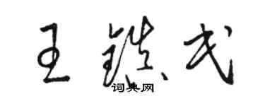 駱恆光王鎮民草書個性簽名怎么寫