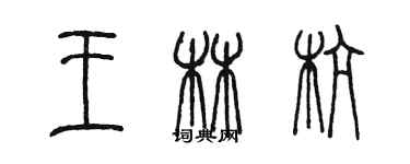 陳墨王林杭篆書個性簽名怎么寫