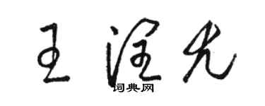 駱恆光王潤尤草書個性簽名怎么寫