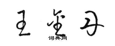 駱恆光王金丹草書個性簽名怎么寫