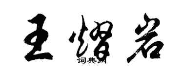 胡問遂王熠岩行書個性簽名怎么寫