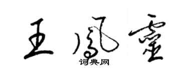 梁錦英王鳳靈草書個性簽名怎么寫